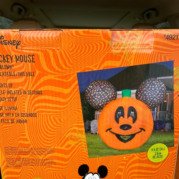 Gemmy Disney 9.5 ft Halloween Mickey Mouse Jack O Lantern Pumpkin Inflatable NIB - Picture 2 of 3